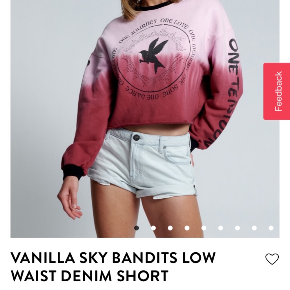 One teaspoon light wash denim shorts